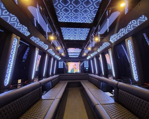Price 4 Limo 22 Passenger Party Bus Rental Interior