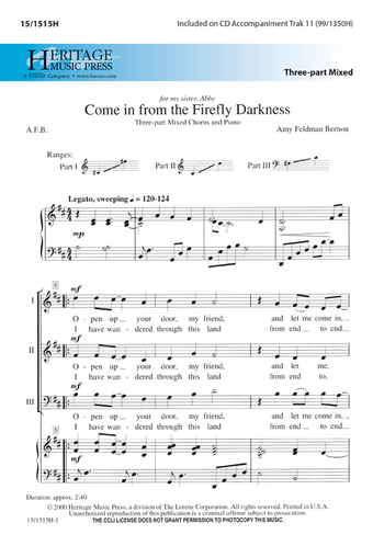 Come in from the Firefly Darkness