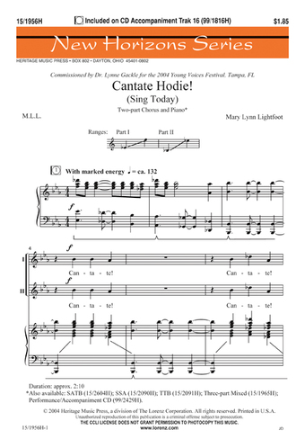 Cantate Hodie! (Sing Today)