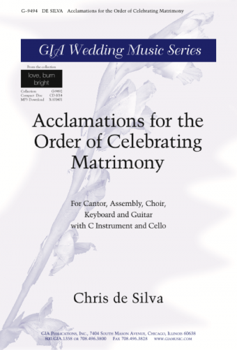 Acclamations for the Order of Celebrating Matrimony - Instrument edition