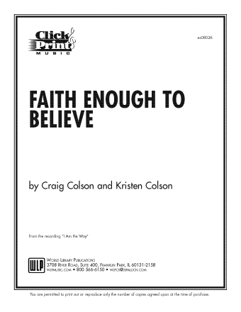 Faith Enough to Believe - Lead Sheet