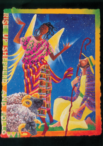 Christmas/Shepherd Postcard