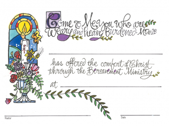 Certificate-Minister of Bereavement