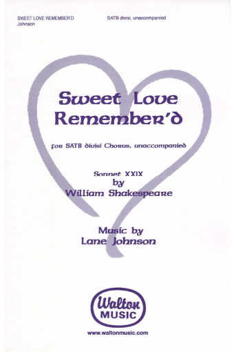 Sweet Love Remember'd