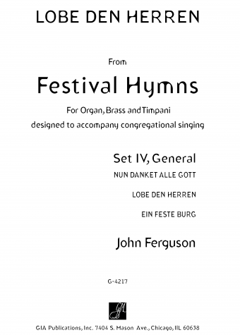 Hymns for Organ, Brass and Timp-Set 4: LOBE DEN HERREN | Download Edition