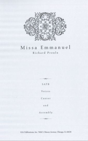 Missa Emmanuel - Assembly edition
