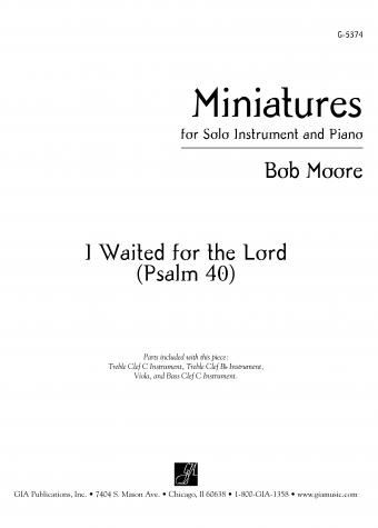 Miniatures for Solo Instrument and Piano: I Waited for the Lord (Psalm 40) | Download Edition