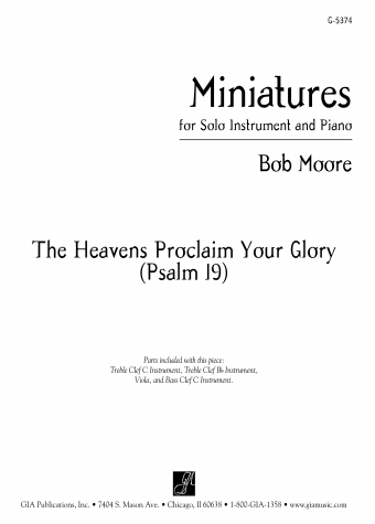 Miniatures for Solo Instrument and Piano: The Heavens Proclaim Your Glory (Psalm 19) | Download Edition