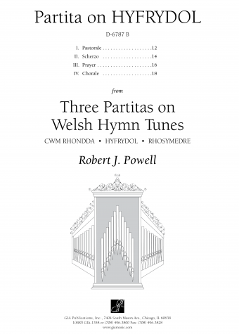 Three Partitas on Welsh Hymn Tunes: Partita on HYFRYDOL | Download Edition