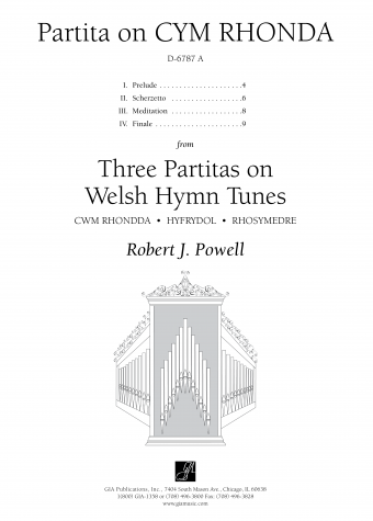 Three Partitas on Welsh Hymn Tunes: Partita on CWM RHONDDA | Download Edition