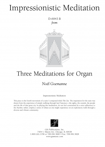 Three Meditations for Organ: Impressionistic Meditation | Download Edition