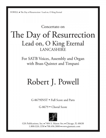 The Day of Resurrection / Lead On, O King Eternal - Full Score and Parts