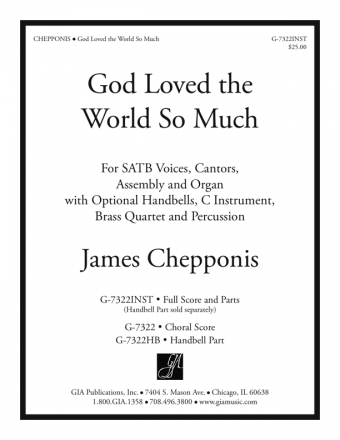 God Loved the World So Much - Full Score and Parts