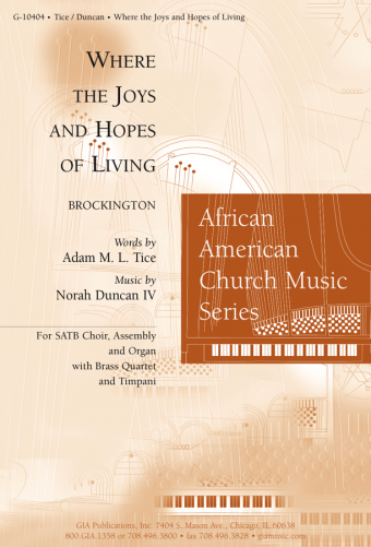 Where the Joys and Hopes of Living - Full Score and Parts