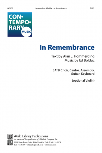 In Remembrance - Lead Sheet