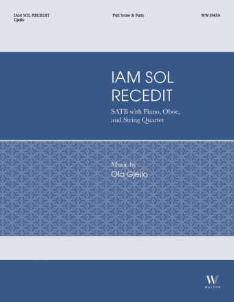 Iam Sol Recedit Full Score and String Quartet Parts