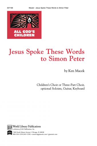 Jesus Spoke These Words to Simon Peter