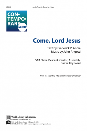 Come Lord Jesus