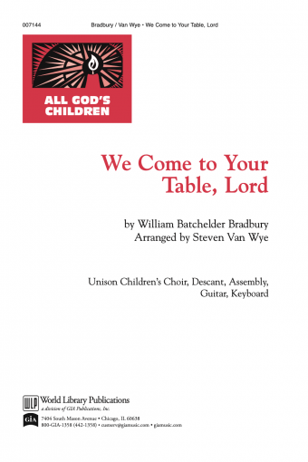 We Come to Your Table, Lord
