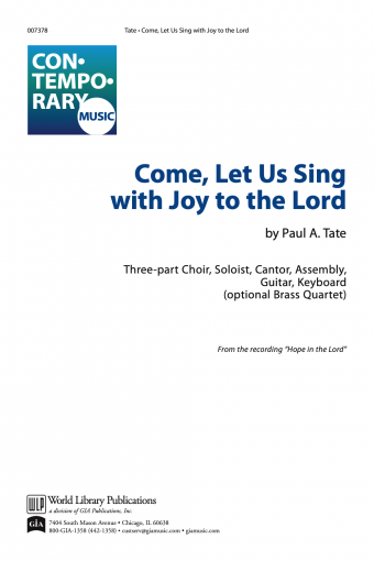 Come, Let Us Sing With Joy to the Lord