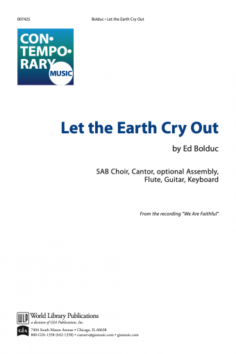 Let the Earth Cry Out