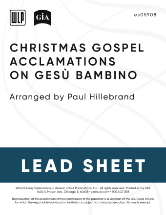 Christmas Gospel Acclamations on Gesú Bambino - Lead Sheet