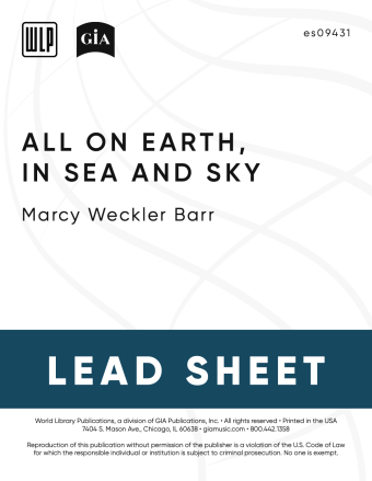 All on Earth, in Sea and Sky - Lead Sheet