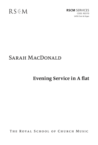 Evening Service in A Flat (MacDonald)