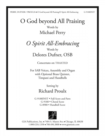O God beyond All Praising / O Spirit All-Embracing - Full Score and Parts