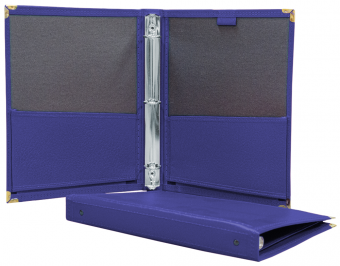 Deluxe Folio w/3-Ring Binder-Blue