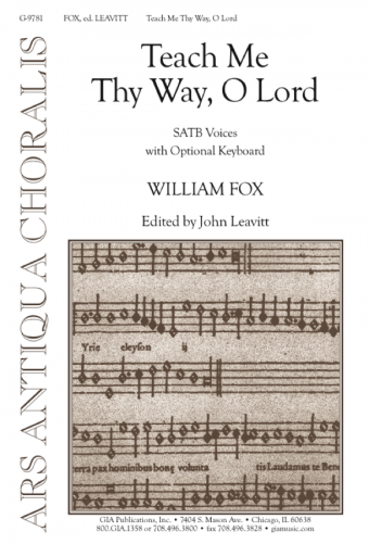 Teach Me Thy Way, O Lord