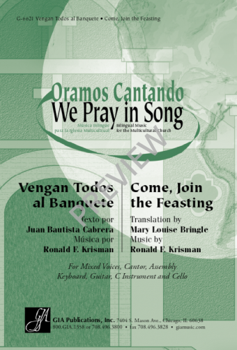 Vengan Todos al Banquete / Come, Join the Feasting - Instrument edition