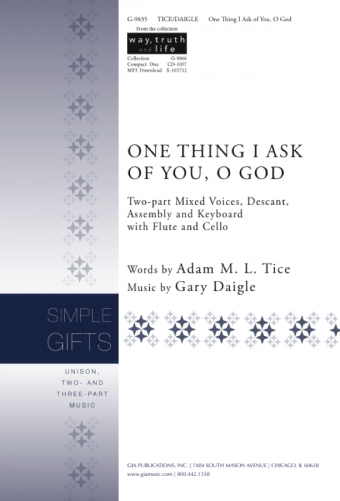 One Thing I Ask of You, O God