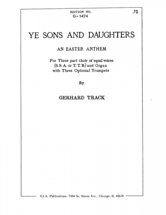 Ye Sons and Daughters - Three-part edition