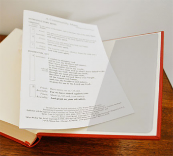 Plastic Hymnal Sleeve