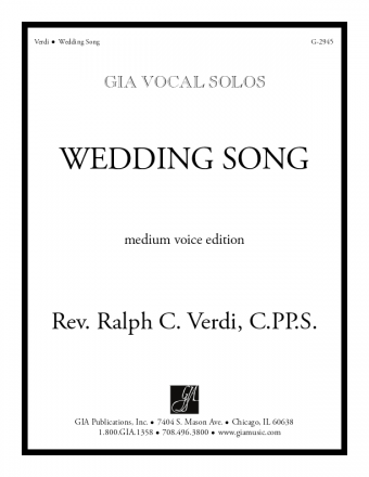 Wedding Song - Medium Voice edition