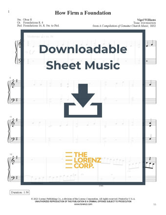 How Firm a Foundation - Organ Sheet Music (Digital download)