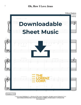 Oh, How I Love Jesus - Piano Sheet Music (Digital download)
