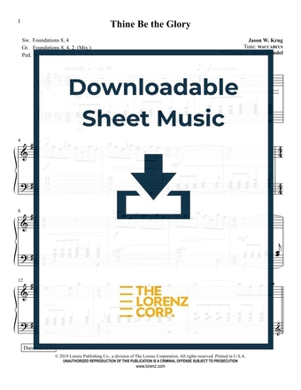 Thine Be the Glory - Organ Sheet Music (Digital download)