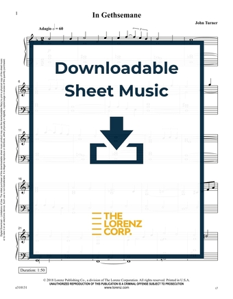 In Gethsemane - Piano Sheet Music (Digital download)
