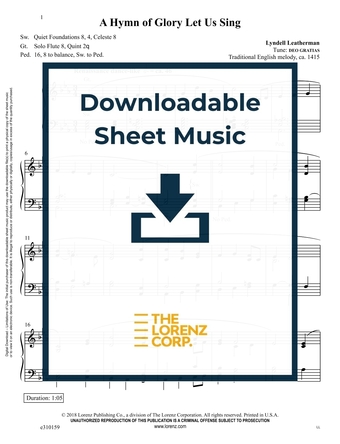 A Hymn of Glory Let Us Sing - Organ Sheet Music (Digital download)
