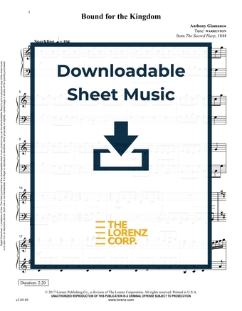 Bound for the Kingdom - Piano Sheet Music (Digital download)