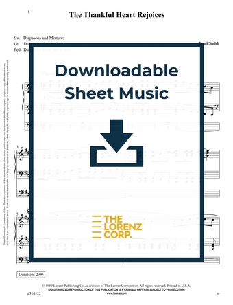 The Thankful Heart Rejoices - Organ Sheet Music (Digital download)