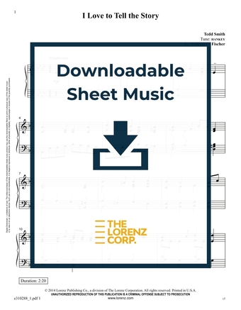 I Love to Tell the Story - Piano Sheet Music (Digital download)