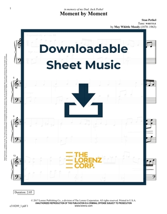 Moment by Moment - Piano Sheet Music (Digital download)