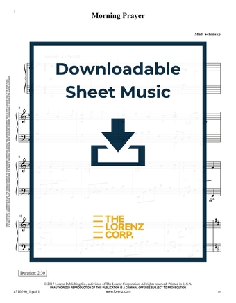 Morning Prayer - Piano Sheet Music (Digital download)