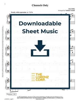 Channels Only - Piano Sheet Music (Digital download)