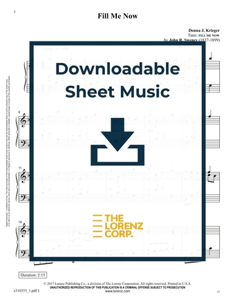 Fill Me Now - Piano Sheet Music (Digital download)