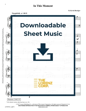 In This Moment - Piano Sheet Music (Digital download)