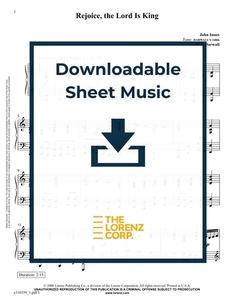 Rejoice, the Lord Is King - Piano Sheet Music (Digital download)
